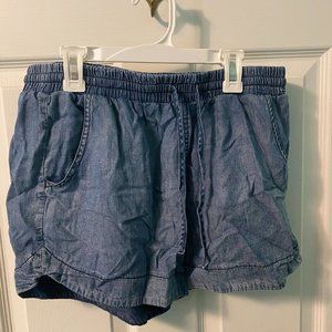 Soft blue denim shorts size M